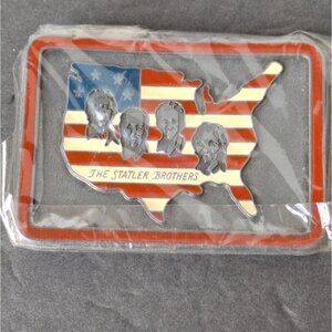 NOS VINTAGE 1970s THE STATLER BROTHERS MUSIC ARTWORK BELT BUCKLE